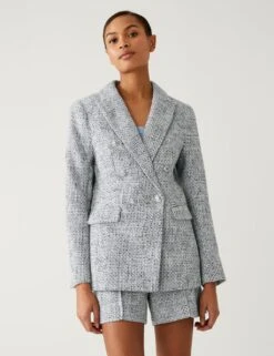 Boucle Tweed Double Breasted Blazer -Marks and Spencer Shop SD 01 T59 1142J E4 X EC 1