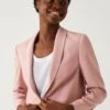 Satin Look Relaxed Blazer