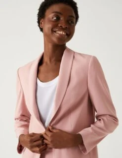 Satin Look Relaxed Blazer