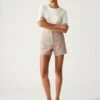 Linen Blend Broderie High Waisted Shorts -Marks and Spencer Shop SD 01 T59 5623T NU X EC 0