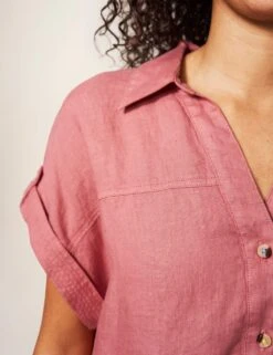 WHITE STUFF Pure Linen Collared Relaxed Tunic -Marks and Spencer Shop SD 01 T83 6044W A0 X EC 1
