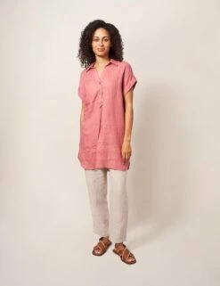 WHITE STUFF Pure Linen Collared Relaxed Tunic -Marks and Spencer Shop SD 01 T83 6044W A0 X EC 2