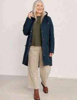 Cotton Rich Hooded Longline Raincoat -Marks and Spencer Shop SD 08 T83 5014 F0 X EC 1