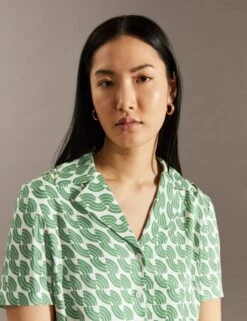 Jaeger Geometric Collared Shirt
