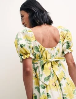 Organic Cotton Floral Midi Tea Dress -Marks and Spencer Shop SD 10 T82 2019 K4 X EC 2