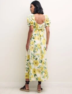 Organic Cotton Floral Midi Tea Dress -Marks and Spencer Shop SD 10 T82 2019 K4 X EC 4