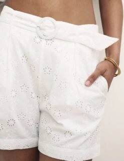 Pure Cotton High Waisted Broderie Shorts -Marks and Spencer Shop SD 10 T82 3076 Z0 X EC 3