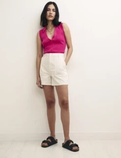 Pure Cotton Cargo High Waisted Shorts