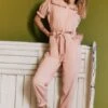 Organic Cotton Belted Cropped Jumpsuit -Marks and Spencer Shop SD 10 T82 3083 A0 X EC 0
