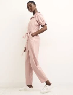 Organic Cotton Belted Cropped Jumpsuit -Marks and Spencer Shop SD 10 T82 3083 A0 X EC 3