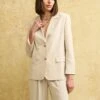 Tailored Single Breasted Blazer With Linen -Marks and Spencer Shop SD 10 T82 3557 K0 X EC 0
