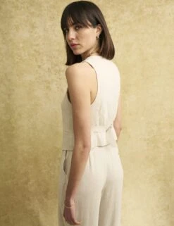 Tailored Single Breasted Waistcoat With Linen -Marks and Spencer Shop SD 10 T82 3558 K0 X EC 3