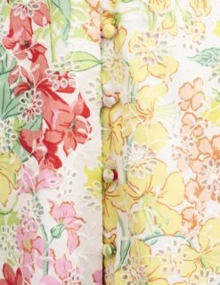 Organic Cotton Floral V-Neck Midi Tea Dress -Marks and Spencer Shop SD 10 T82 3666 ZZ X EC 5