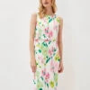 Floral Sleeveless Knee Length Shift Dress -Marks and Spencer Shop SD 10 T83 1629 Y8 X EC 0