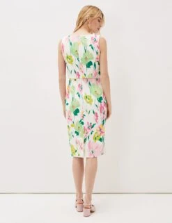 Floral Sleeveless Knee Length Shift Dress -Marks and Spencer Shop SD 10 T83 1629 Y8 X EC 1
