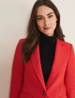 Cotton Rich Single Breasted Blazer -Marks and Spencer Shop SD 10 T83 1676W B0 X EC 2