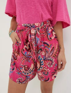Floral Belted Shorts -Marks and Spencer Shop SD 10 T83 2143W A4 X EC 2