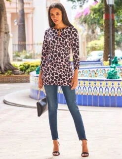 Animal Print Tunic -Marks and Spencer Shop SD 10 T83 2334W A4 X EC 2