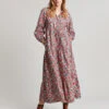 Joules Pure Cotton Ditsy Floral Midaxi Tiered Dress