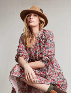 Joules Pure Cotton Ditsy Floral Midaxi Tiered Dress -Marks and Spencer Shop SD 10 T83 2362W ZZ X EC 1