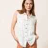 WHITE STUFF Embroidered Collared Button Through Shirt -Marks and Spencer Shop SD 10 T83 3070W Z4 X EC 0