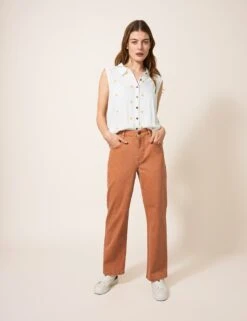 WHITE STUFF Embroidered Collared Button Through Shirt -Marks and Spencer Shop SD 10 T83 3070W Z4 X EC 1