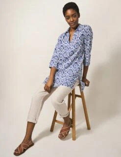 WHITE STUFF Pure Linen Floral Tunic -Marks and Spencer Shop SD 10 T83 3078W E4 X EC 2