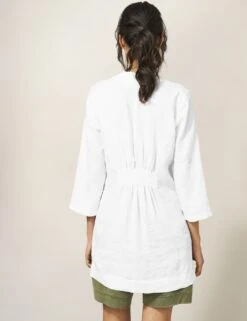 WHITE STUFF Pure Linen Floral Embroidered Tunic -Marks and Spencer Shop SD 10 T83 3082W Z4 X EC 1