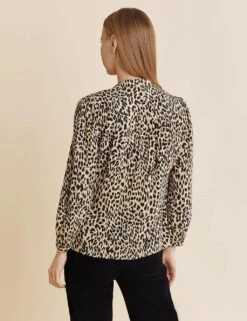 Printed V-Neck Blouse -Marks and Spencer Shop SD 10 T83 3583W N4 X EC 1