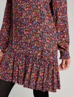 Joules Floral Round Neck Frill Detail Tunic -Marks and Spencer Shop SD 10 T83 4110W F4 X EC 4