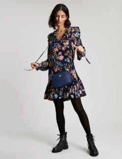 Joules Floral Tie Neck Frill Detail Tunic -Marks and Spencer Shop SD 10 T83 4114W F0 X EC 1