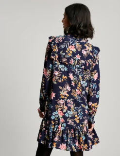 Joules Floral Tie Neck Frill Detail Tunic -Marks and Spencer Shop SD 10 T83 4114W F0 X EC 5