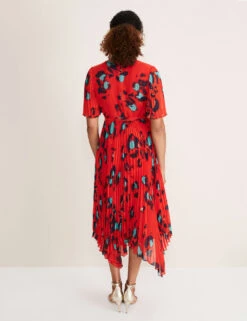 Animal Print V-Neck Pleated Midi Wrap Dress -Marks and Spencer Shop SD 10 T83 4221 ZZ X EC 2