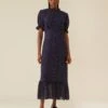 Polka Dot High Neck Midaxi Smock Dress -Marks and Spencer Shop SD 10 T83 4746 F4 X EC 0