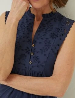 Pure Cotton Embroidered Tunic -Marks and Spencer Shop SD 10 T83 4930W F4 X EC 1