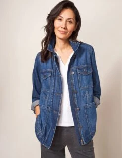 WHITE STUFF Denim High Neck Jacket -Marks and Spencer Shop SD 10 T83 5021W E0 X EC 1
