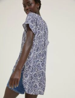 Floral Relaxed Tunic -Marks and Spencer Shop SD 10 T83 5096W F4 X EC 1