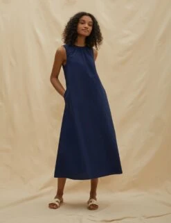 Organic Cotton Midi Swing Dress