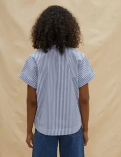 Organic Cotton Striped Collared Shirt -Marks and Spencer Shop SD 10 T83 5253W E4 X EC 1