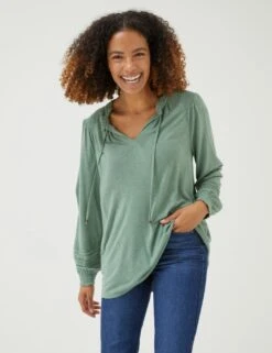 Notch Neck Lace Insert Puff Sleeve Tunic