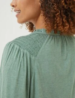 Notch Neck Lace Insert Puff Sleeve Tunic 11 Notch Neck Lace Insert Puff Sleeve Tunic -Marks and Spencer Shop SD 10 T83 5500W J0 X EC 3