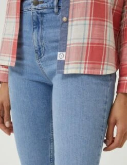 Pure Cotton Checked Collared Relaxed Shirt -Marks and Spencer Shop SD 10 T83 5507W B0 X EC 3