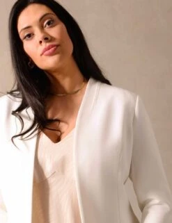 Relaxed Collarless Short Jacket -Marks and Spencer Shop SD 10 T83 5671W Z0 X EC 1