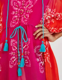 MONSOON Batik Print Kaftan -Marks and Spencer Shop SD 10 T83 5777W A4 X EC 3