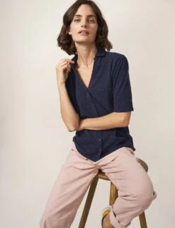 WHITE STUFF Cotton Rich Flecked Collared Shirt -Marks and Spencer Shop SD 10 T83 6282W F0 X EC 2