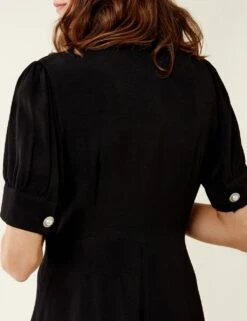 Collared Button Front Midi Waisted Dress 8 Collared Button Front Midi Waisted Dress -Marks and Spencer Shop SD 10 T83 6526W Y0 X EC 2