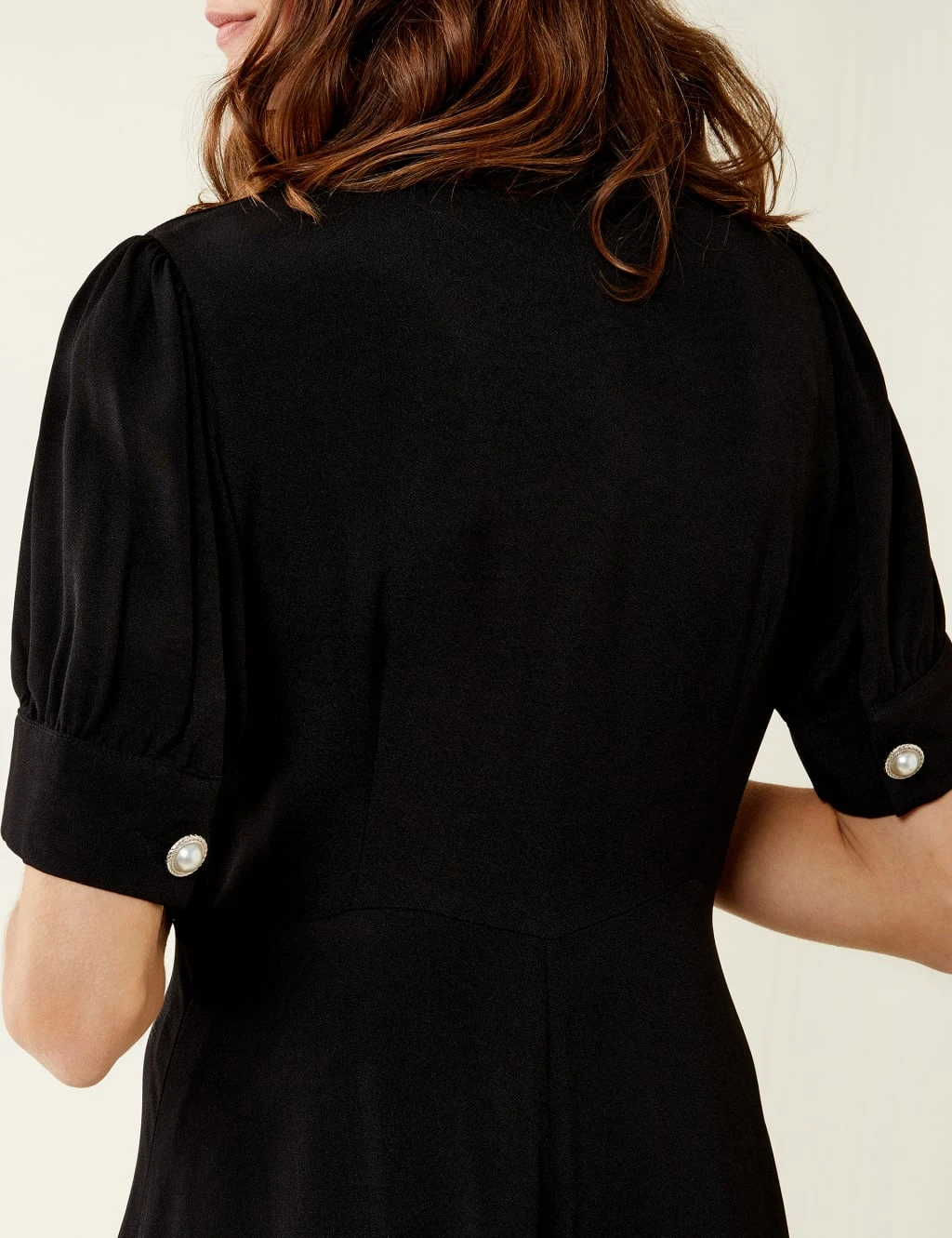 Collared Button Front Midi Waisted Dress 5 Collared Button Front Midi Waisted Dress - Image 3