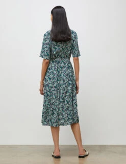 Paisley Tie Waist Midi Shirt Dress -Marks and Spencer Shop SD 10 T83 6527W J4 X EC 2