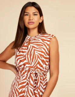 Animal Print Tie Detail Jumpsuit -Marks and Spencer Shop SD 10 T83 6658W N0 X EC 2