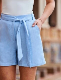 Linen Blend Belted Shorts -Marks and Spencer Shop SD 10 T83 6755W E1 X EC 2